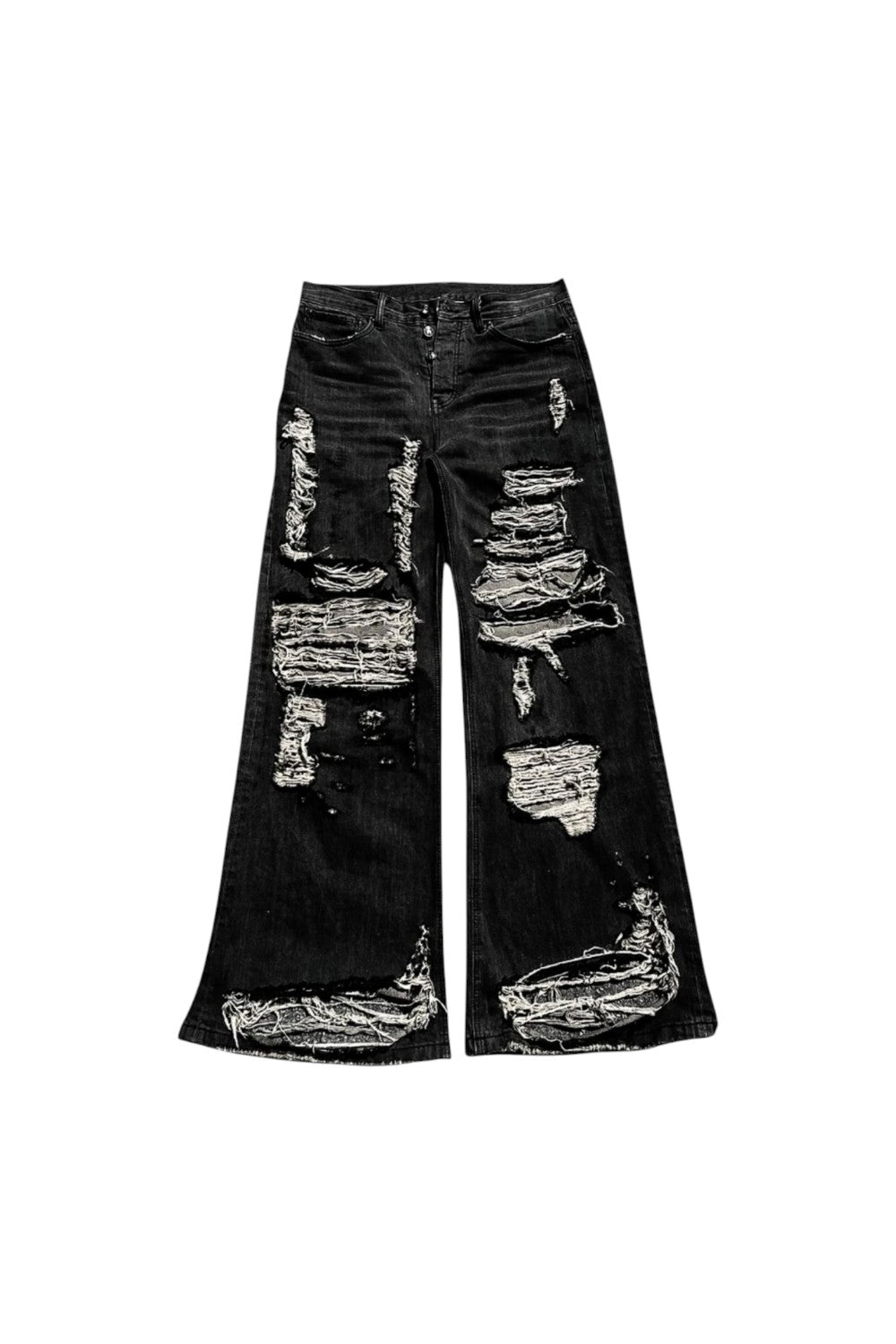 Black Ripped Baggy Jeans Y2k