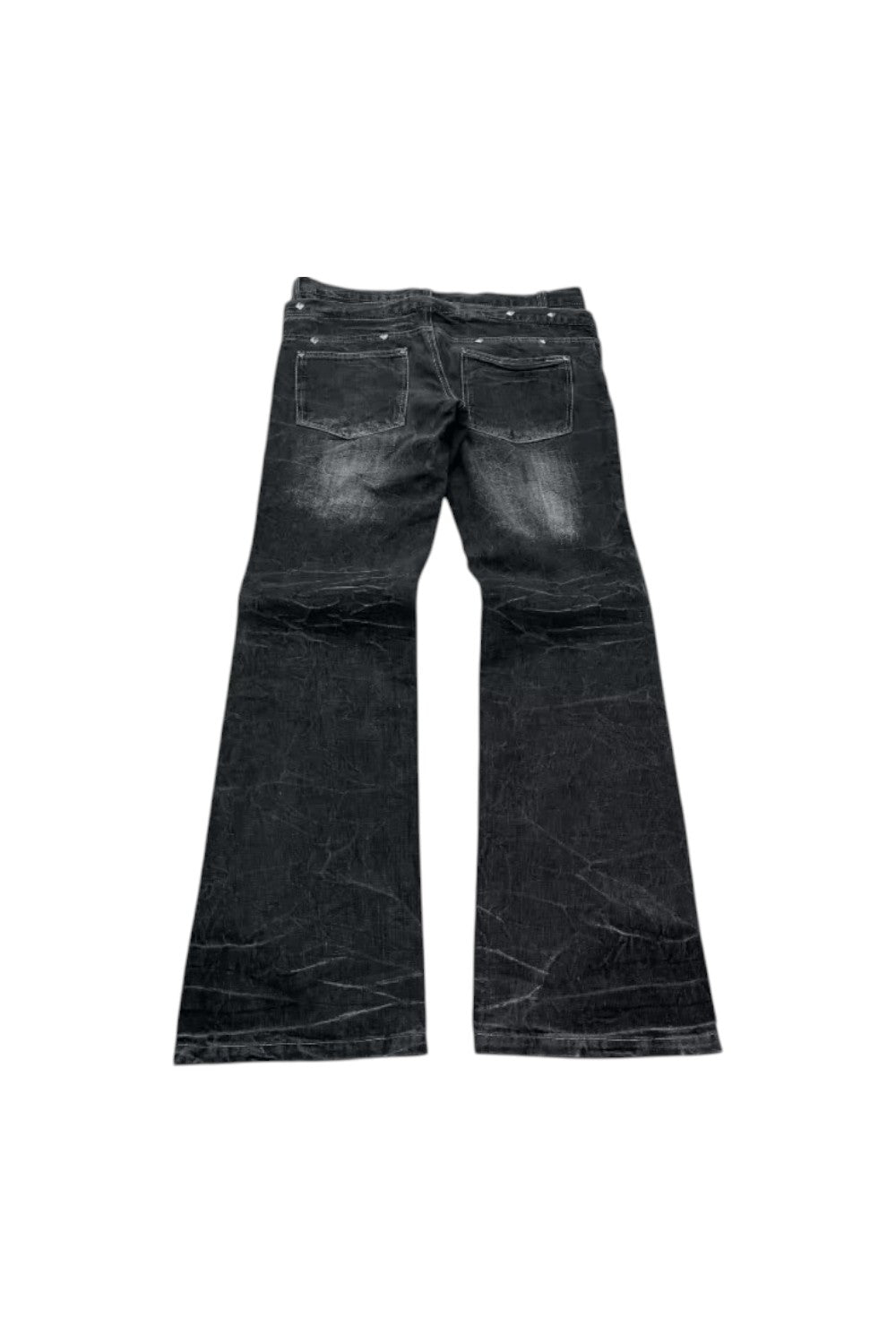 Destroyed Black Bootcut Y2k Jeans