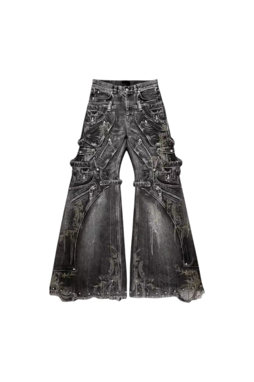 Streetwear Goth Punk Multi-pocket Cargo Jeans