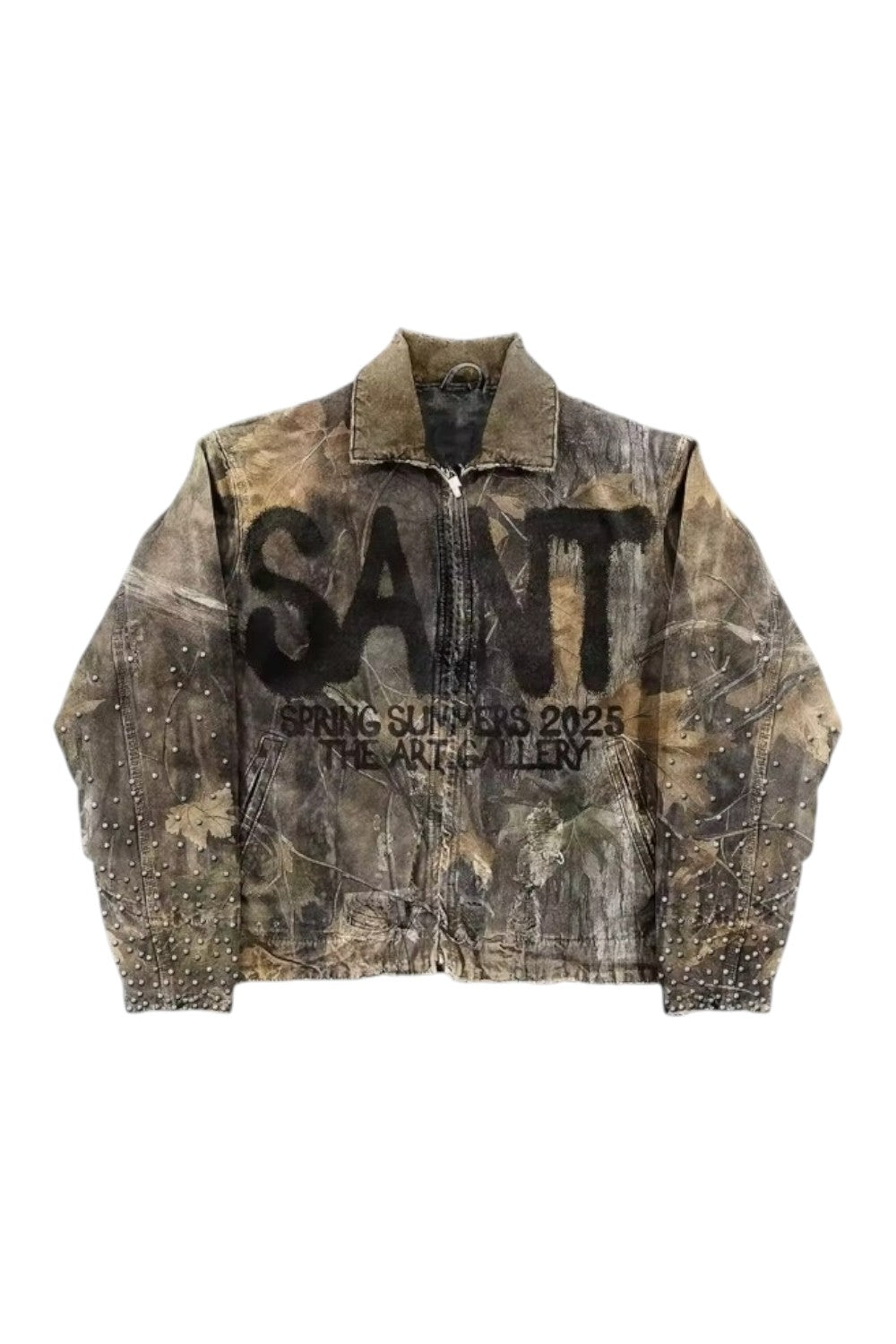 Streetwear Retro Leaves Camo Jacket Y2K