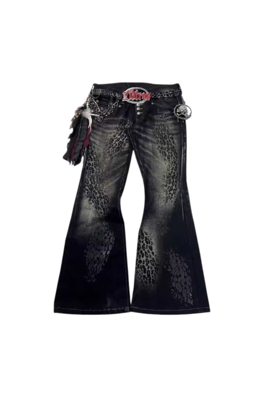 Black Y2K Flared Jeans